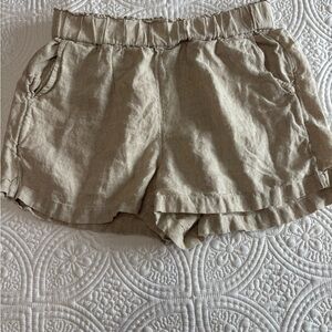 J.‎ Crew Pull-On Linen Short women’s size M light beige